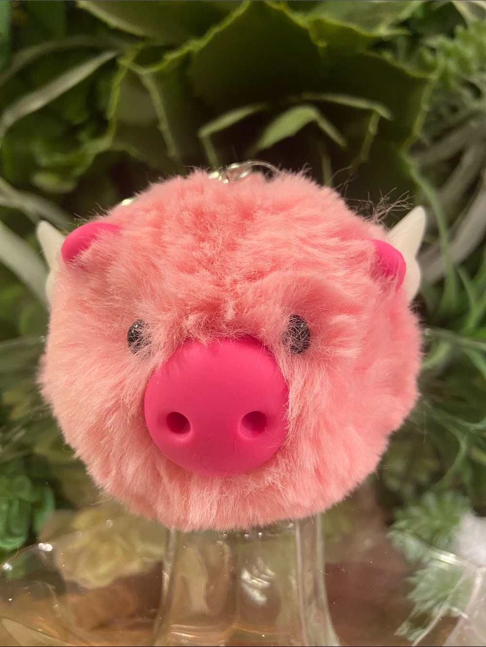 Bath & Body Works Pink Pig Pom PocketBac Keychain